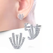 Hot-selling ear clips for women, fashionable and light luxury, full diamond claw-shaped earrings, personalized niche high-end earrings