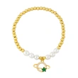 Clearance European and American jewelry wholesale fashion planet pendant bracelet pearl bracelet gold beaded bracelet brj15