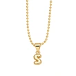 Hot sale 26 letters necklace female copper plated real gold polished letter pendant clavicle chain nkq67