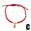 Hot selling cute kitten red string bracelet fashion triangle tree of life pendant bracelet brk84