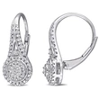 New Eight Hearts and Eight Arrows Round Full Diamond Zircon Earrings European and American Platinum-plated Earrings