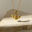  European and American light luxury necklace new three-dimensional angel cute pendant retro metal sense female necklace