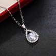 Source new Angel's Tears water drop zircon necklace simple pear-shaped necklace wholesale