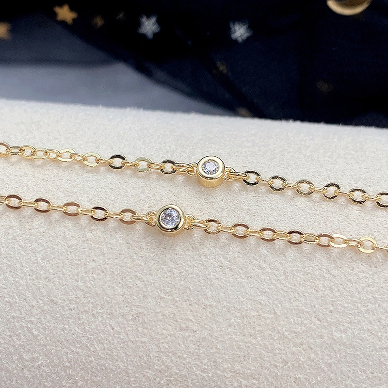 New choker girl's thin necklace Japanese and Korean slender retro interval beads short clavicle chain