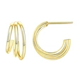  Fashionable and simple multi-layer line earrings French temperament elegant daily wear geometric design sense jewelry