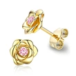 Rose series small fragrance style earrings flower design exquisite fashion sweet style versatile temperament earrings