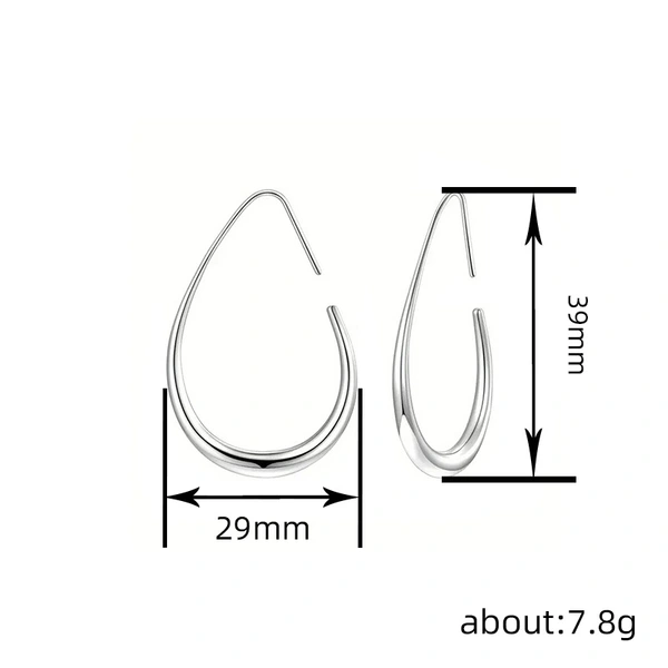 Commuter style workplace simple and elegant texture earrings for women French temperament Internet celebrity style fashion popular style