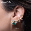 Natural small fresh branch shape ear clip female temperament spring and summer new floral style fashion earrings