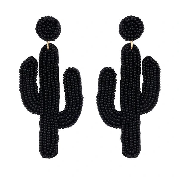 Clearance sale hot selling rice bead earrings personality Bohemian cactus sewn rice bead earrings err16