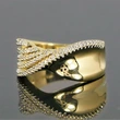 European and Korean personality niche ring female punk line design ring popular Internet celebrity style hot style