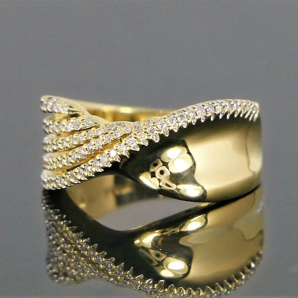 European and Korean personality niche ring female punk line design ring popular Internet celebrity style hot style
