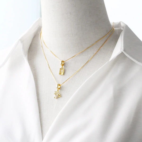 AS jewelry hot selling elephant cross fe necklace female copper plated 18k gold clavicle chain nks97