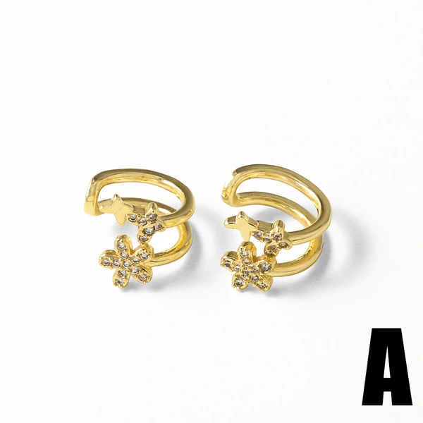 AS jewelry Europe and the United States hot selling full zircon star ear bone clip earrings earrings era075 ear cuff