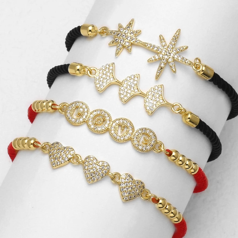 AS jewelry European and American full zircon adjustable love bracelet copper plated real gold love bracelet female brf59