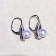  Seiko water drop shiny earrings versatile imitation pearl Korean ear hooks fashionable Korean style popular earrings