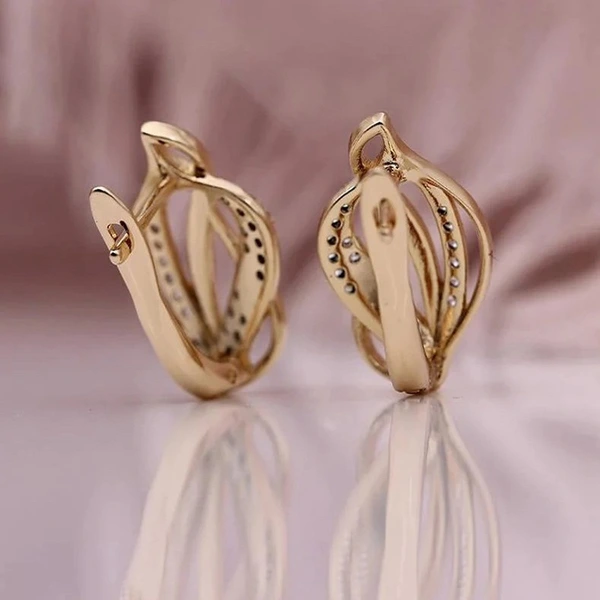 Korean style personalized all-match earrings twisted irregular earrings metal hollow design female earrings
