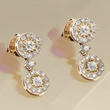 European and American fashion women's earrings full of diamonds, round zircon earrings, exquisite crystal earrings are hot selling