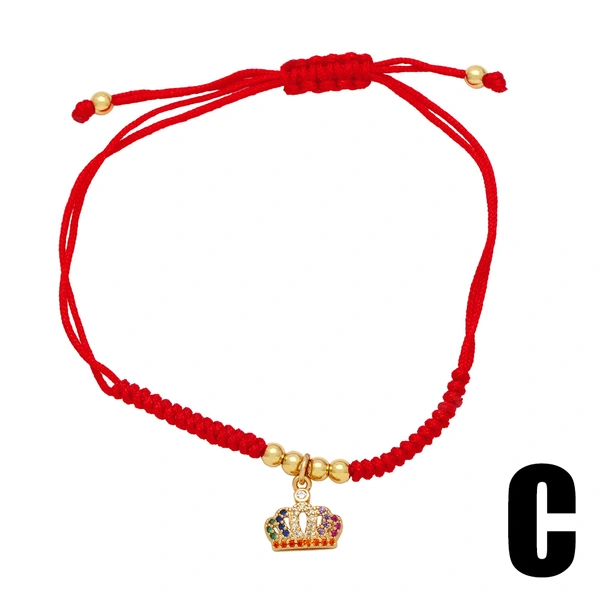 European and American fashion Madonna braided bracelet female niche design flower crown animal pendant bracelet brk95