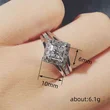    Hot selling sparkling four-claw inlaid zircon women's ring, Internet celebrity style diamond ring