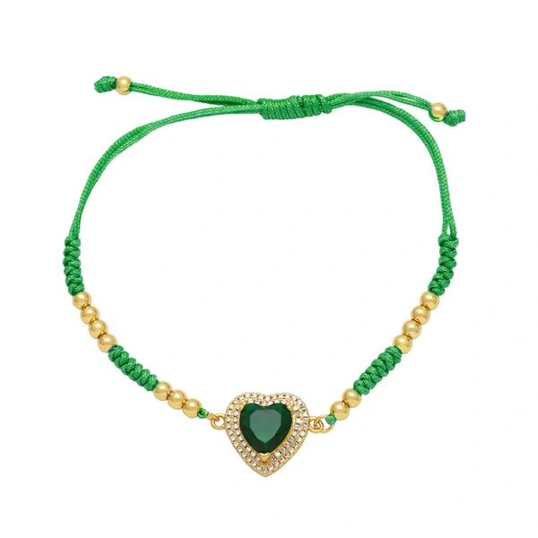 Hot selling love braided bracelet women European and American fashion peach heart pendant hand jewelry bracelet brk97