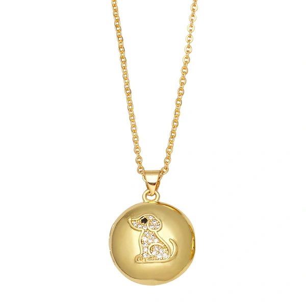 Clearance puppy necklace female clavicle chain net celebrity style diamond zircon animal kitten pendant necklace nkb414