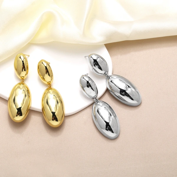 AS jewelry glossy water drop earrings female copper plated real gold high-end earrings earrings erz33