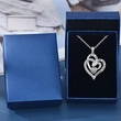  Hot selling double love necklace for women European and American heart-to-heart temperament pendant necklace exquisite heart-shaped necklace jewelry