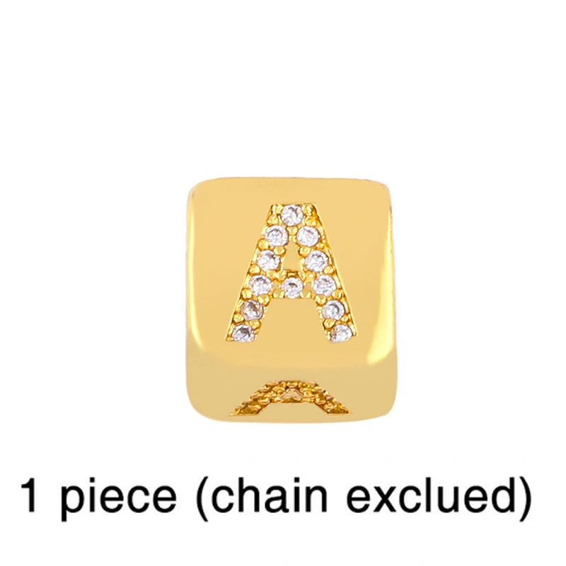 Fashion simple diamond dice letter bracelet bracelet European and American personality DIY 26 letter bracelet brc86