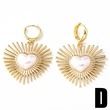 AS jewelry hot selling copper plated 18k gold pearl cross heart earrings earrings earrings erq64