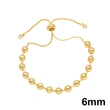 Popular all-match adjustable pull-out round bead bracelet copper 18K gold beaded bracelet bra70