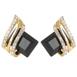 Temperament personality wing earrings new style trendy all-match round face earrings geometric quadrilateral elite female earrings