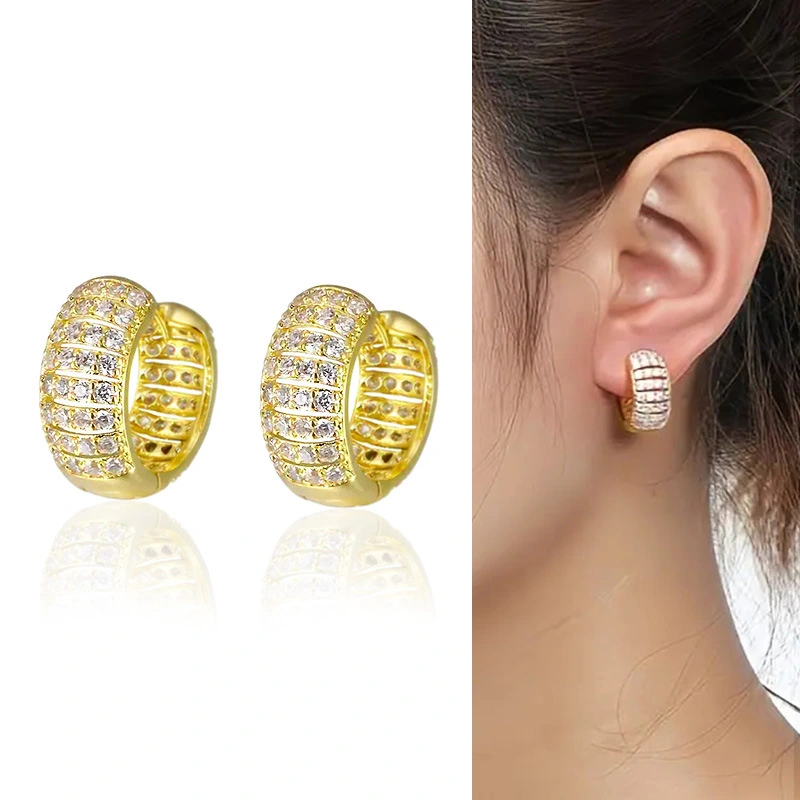 European and American hoop earrings for women retro fashion temperament metal geometric circle earrings for women