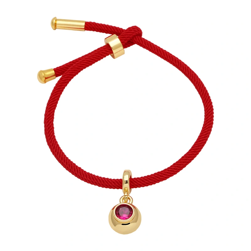 AS jewelry bracelet colored zircon round bracelet gold-plated adjustable hand jewelry bracelet bre48