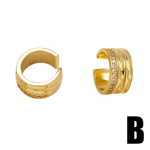 Hot selling inlaid zircon earrings for women high-end temperament ear bone clip no ear piercing earrings ery25