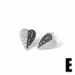 AS jewelry copper plated 18k gold heart inlaid zircon earrings earrings female era262