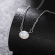  Glossy high-end imitation opal pendant for women, fashionable and exquisite necklace, elegant temperament, popular design