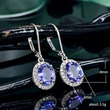 European and American new earrings shiny blue zircon long earrings charming ladies wedding party earrings wholesale