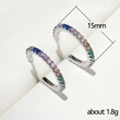 Korean Dongdaemun same style exquisite colored diamond temperament earrings for women 2022 European and American fashion earrings