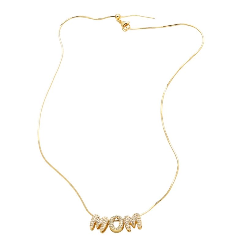 AS jewelry new English letter mom Mother's Day necklace clavicle chain female nkb109