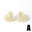 AS jewelry love heart earrings female high-grade copper plated real gold earrings earrings ert03