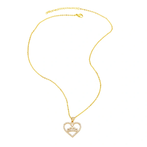AS jewelry European and American new love heart necklace female gold-plated full zirconium Mickey head clavicle chain nky13
