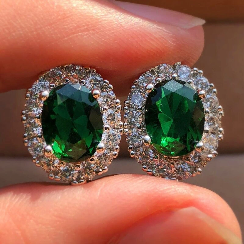 Hot selling Korean style jewelry personalized zircon three-dimensional earrings retro versatile earrings