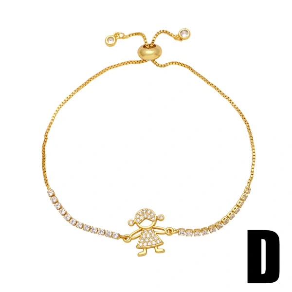 Clearance style simple boy and girl zircon bracelet small fresh bird duck pendant bracelet female bre31