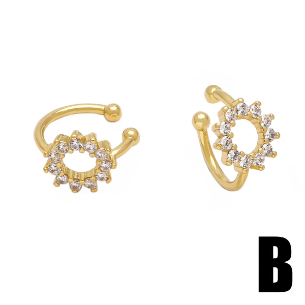 No pierced earrings European and American fashion inlaid zircon gold-plated butterfly ear bone clip earrings for women era022