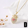 Jewelry European and American hot-selling full zircon gold-plated love heart necklace clavicle chain nkb695 necklace