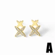 AS jewelry love smile earrings female versatile gold-plated zircon star earrings eru02