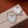    Hot selling earrings with full inlay, fashionable and elegant bow heart earrings, light luxury women's earrings