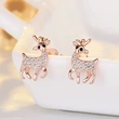  Sweet and exquisite deer earrings Christmas fashion festival earrings Korean style new simple cute earrings