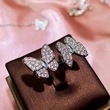 2021 live hot selling style butterfly zircon celebrity three-piece jewelry set spot direct sales