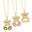 New sweet simple bear necklace female light luxury niche design cute bear clavicle chain nkn93